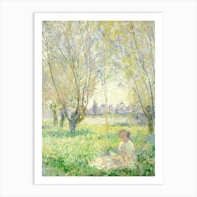 Claude Monet In The Park 1 Art Print