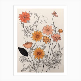 Amazing Flowers Charms Art Print