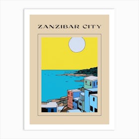 Minimal Design Style Of Zanzibar City, Tanzania1 Poster Art Print