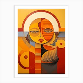 Abstract Illustration Of A Woman And The Cosmos 9 Art Print