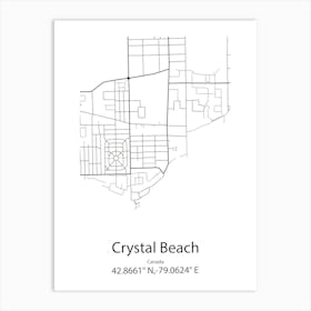 Crystal,United States Minimalist Map 1 Art Print