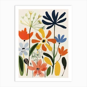 Painted Florals Agapanthus 1 Art Print