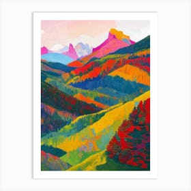 Dolomiti Bellunesi National Park Italy Abstract Colourful Art Print