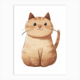 Munchkin Cat Clipart Illustration 3 Art Print