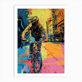 Bmx Rider Canvas Print sport Art Print