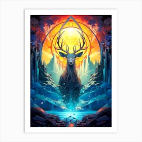 Deer In The Forest 3 Art Print