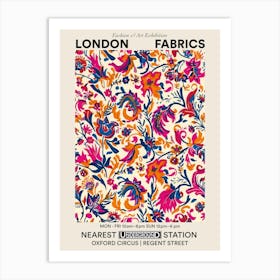 Poster Petals Tango London Fabrics Floral Pattern 4 Art Print