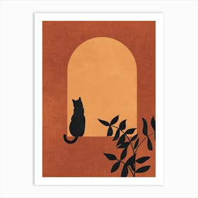 Cat Chilling Art Print