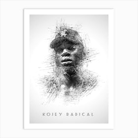 Kojey Radical Rapper Sketch Art Print