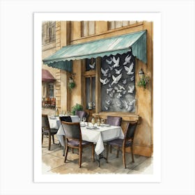 Restaurant In Paris Art Print