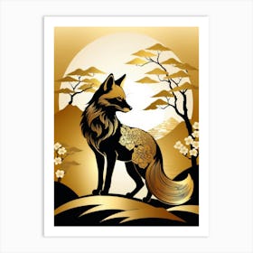 Japan Golden Fox 4 Art Print