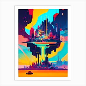 Futuristic City 69 Art Print