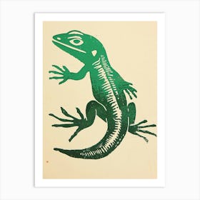 Gradient Lizard Bold Print Art Print