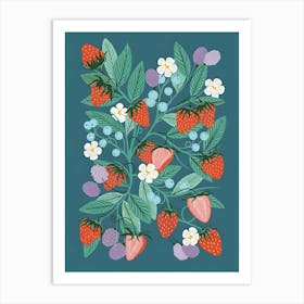 Strawberry Blossoms Art Print