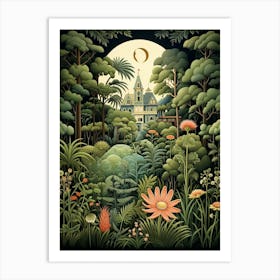 Longue Vue House And Gardens Usa Henri Rousseau Style 1 Art Print
