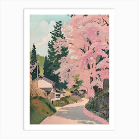 Karuizawa Japan 4 Retro Illustration Art Print