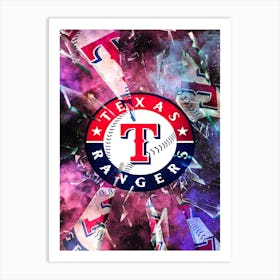 Texas Rangers Baseball Poster Art Print