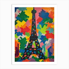 Eiffel Tower Paris France Henri Matisse Style 21 Art Print
