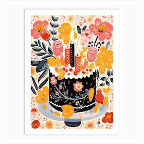 Birthday Cake Illustration 5 Art Print