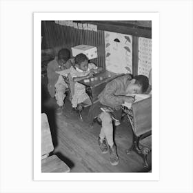 Kindergarden Of African American Rural School, Creek County, Oklahoma By Russell Lee Art Print