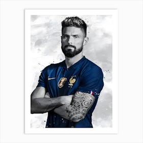 Olivier Giroud France Portrait Art Print