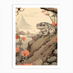 Resting Frog Japanese Style 1 Art Print
