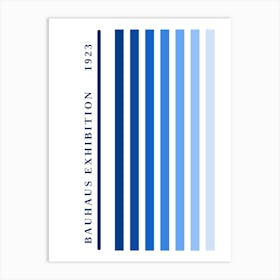 Blue And White Stripes 2 Art Print