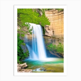 Calf Creek Waterfall, United States Realistic Photograph (3) Art Print