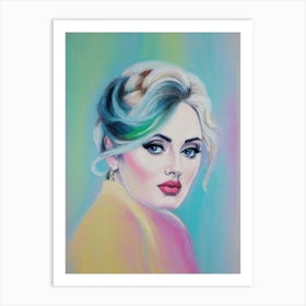 Adele Colourful Illustration Art Print