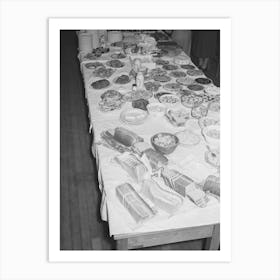 Table Loaded With Food, Jaycee Buffet Supper,Eufaula, Oklahoma, See General Caption Number 25 By Russell Lee Art Print