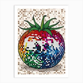 Pixelated Tomato Art Print