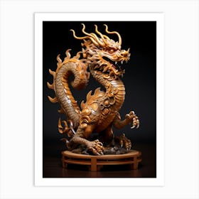 Chinese Dragon Elements 3d 3 Art Print