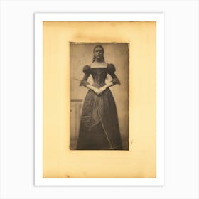 Antique Photograph Of Woman Art Print