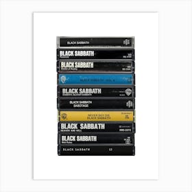 Black Sabbath Albums - Cassette Print Music Poster Art Print