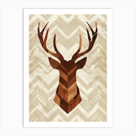 Deer Head Canvas Art 1 Art Print