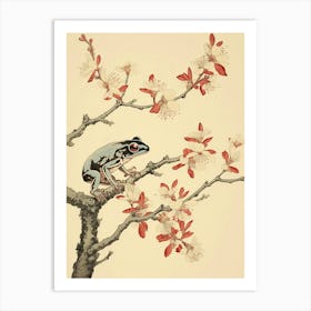 Resting Frog Japanese Style 5 Art Print