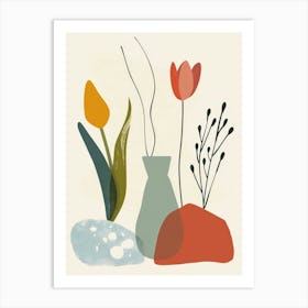 Abstract Objects Flat Illustration 15 Art Print