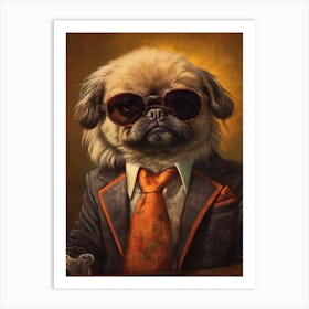 Gangster Dog Pekingese 2 Art Print