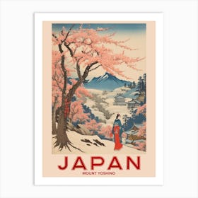 Mount Yoshino, Visit Japan Vintage Travel Art 2 Art Print