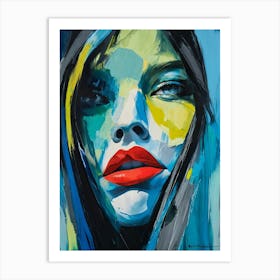 Woman'S Face 2 Art Print