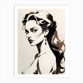 Silent Strength: Portrait Of A Topless Woman Art Print