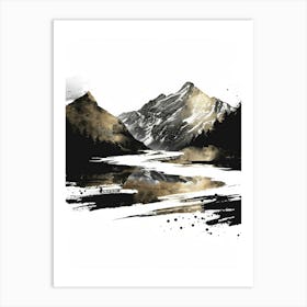 Mountain Landscape Painting 1 Art Print