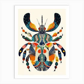 Colourful Insect Illustration Beetle 13 Art Print