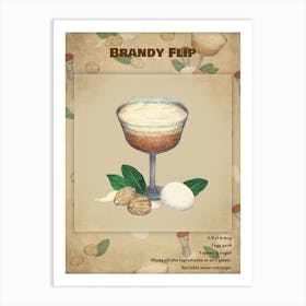 Cocktail Brandy Flip Art Print