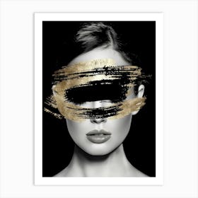 Gold And Black 37 Art Print