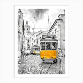 Lisbon Trams Art Print