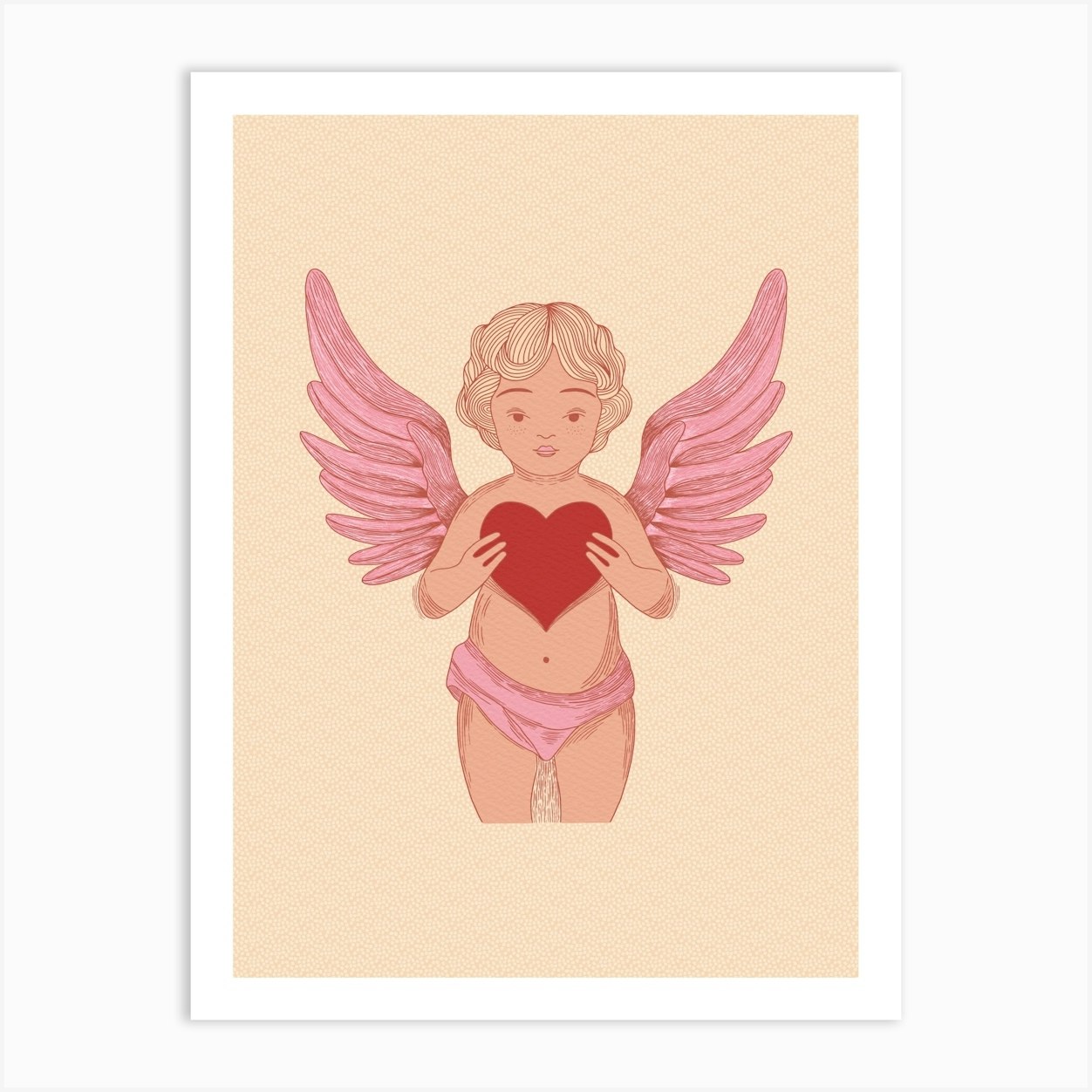 Valentine Cupid With Wings Poster