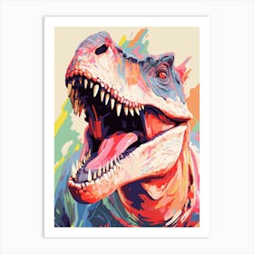 Colourful Dinosaur Carnotaurus 2 Art Print