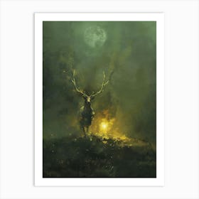 Deer In The Forest 11 Art Print