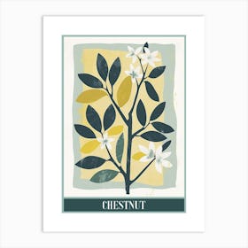 Chestnut Tree Flat Illustration 8 Poster Art Print